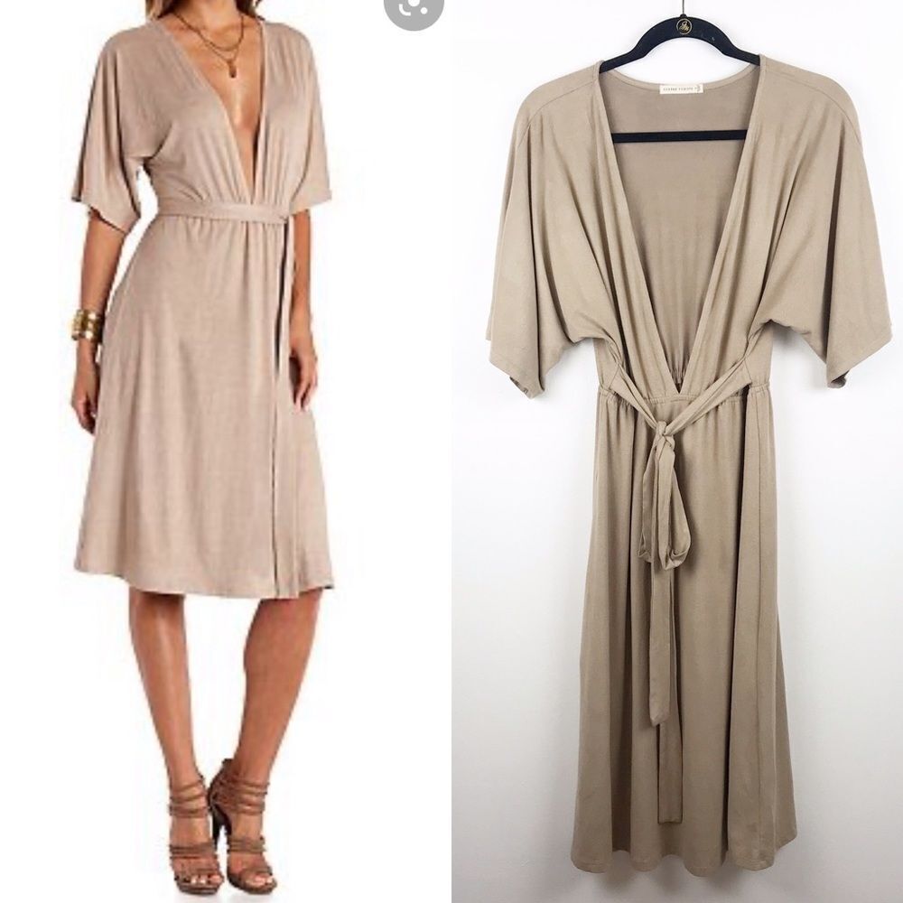Sunday rumors‎ boutique faux suede dress deep V